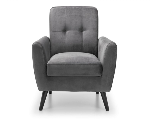 Moki Chair in Dark Grey Velvet