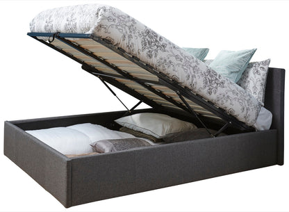 King End Lift Ottoman Bed-Grey