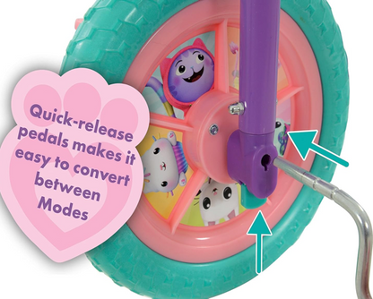 Gabby’s Doll House 2-in-1 10” Training Bike