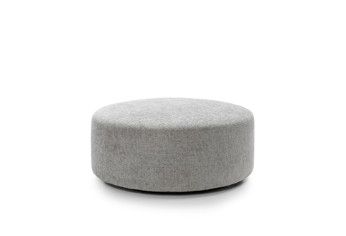 Iris Large Swivel Footstool - Light Grey