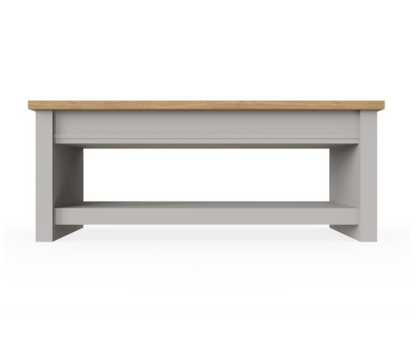 Lincoln Slide Top Coffee Table- Light Grey