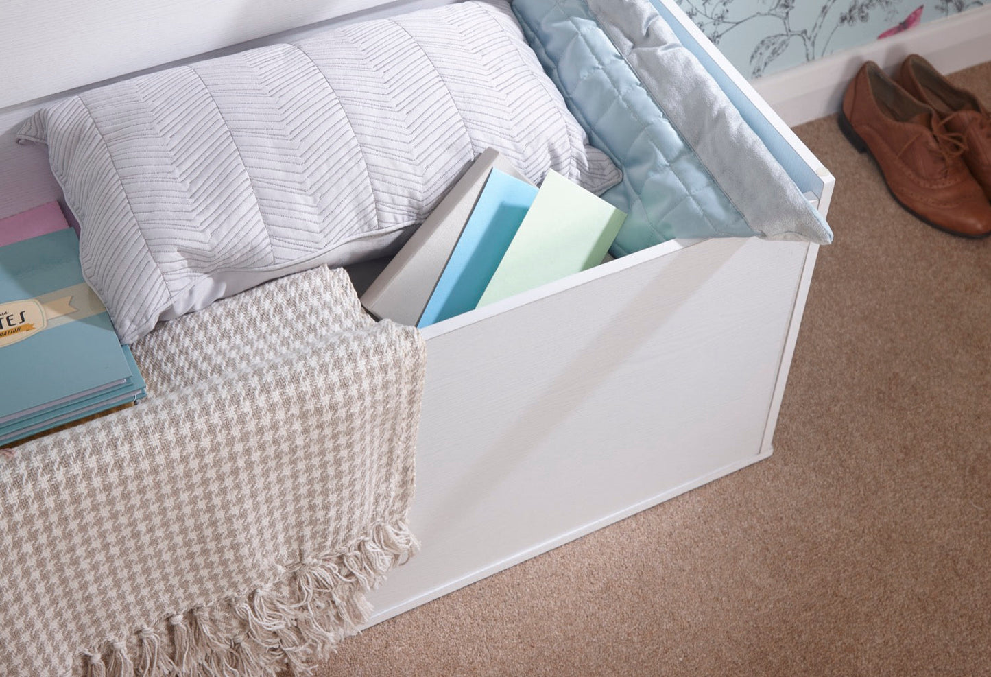 Princeton Ottoman Storage Box-White
