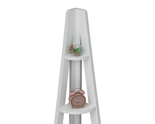 Corner Ladder Bookcase-White