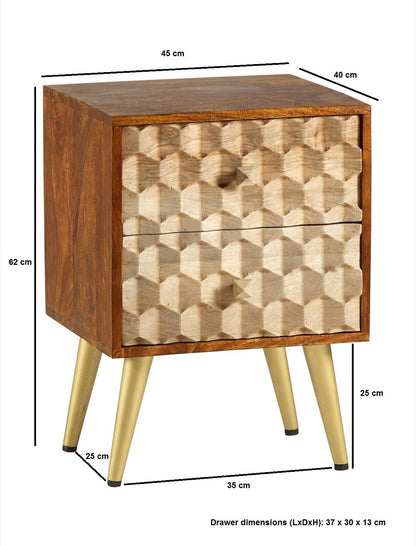 Igna 2 Drawer Side Table