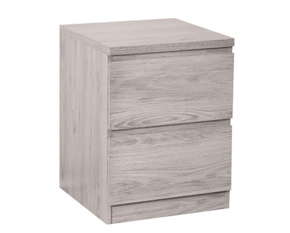 Jackson 2 Drawer Bedside - Grey Oak