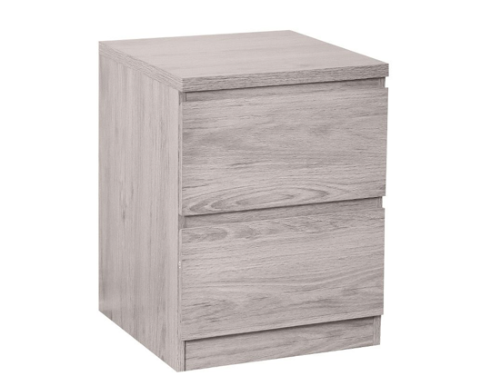 Jackson 2 Drawer Bedside - Grey Oak