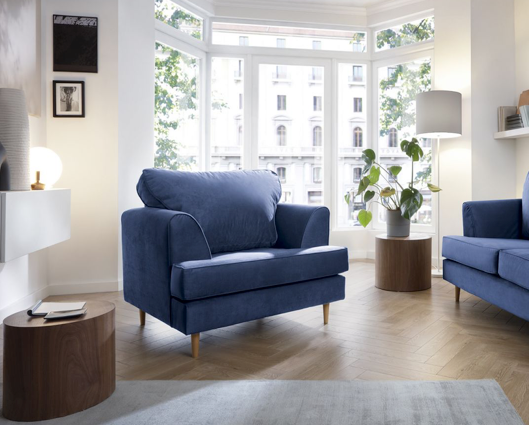 Hollie Armchair - Oxford Blue