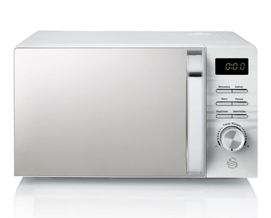 White 700W Digital Microwave