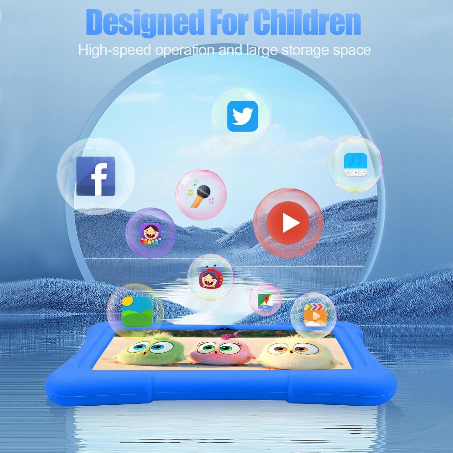 PRITOM Kids Tablets 7" WiFi Android 13 32GB - Blue