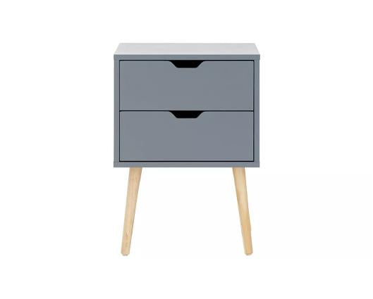 Nessi Bedside Table-Dark Grey