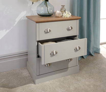 Kinsley 3 Drawer Chest-Grey
