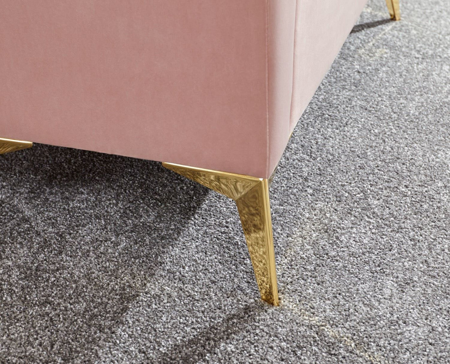 Phoebe Ottoman Storage Bench-Pink