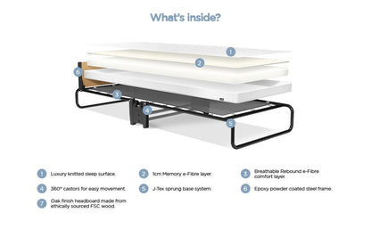 Jay-Be Revolution Folding Bed with Memory e-Fibre Mattress-Single
