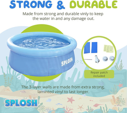 Splosh 6ft Easy Set Inflatable Family Paddling Pool