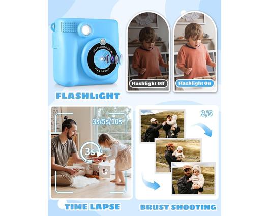 Instant Print Kids Digital Camera - Blue