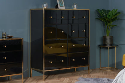 Fabian Merchant Chest - Black & Gold