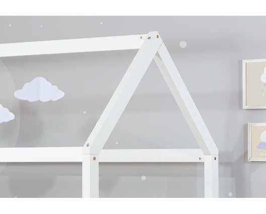 Little House Single Bed - White