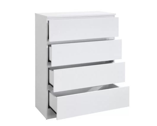 Oakley 4 Drawer Chest- White
