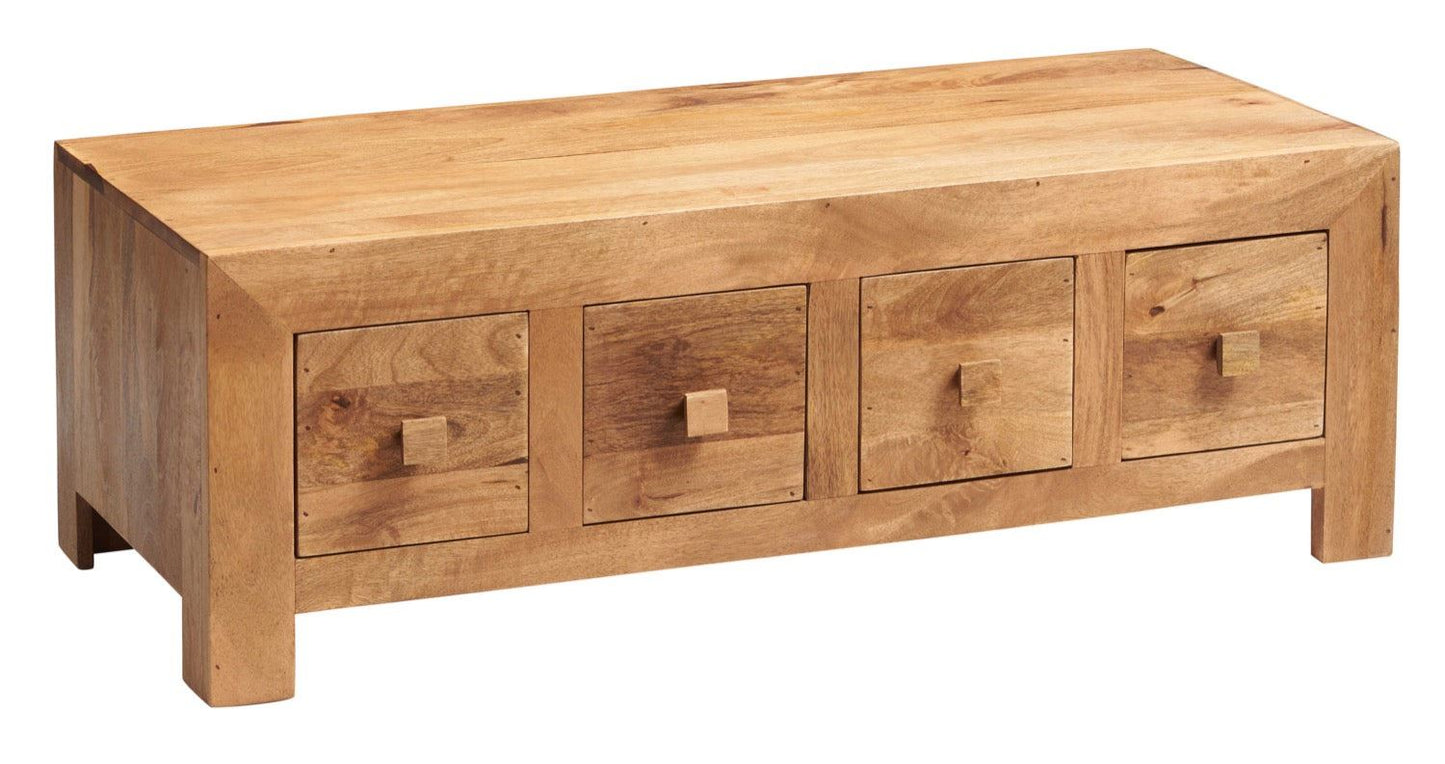 Sapeli Light 8 Drawer Coffee Table