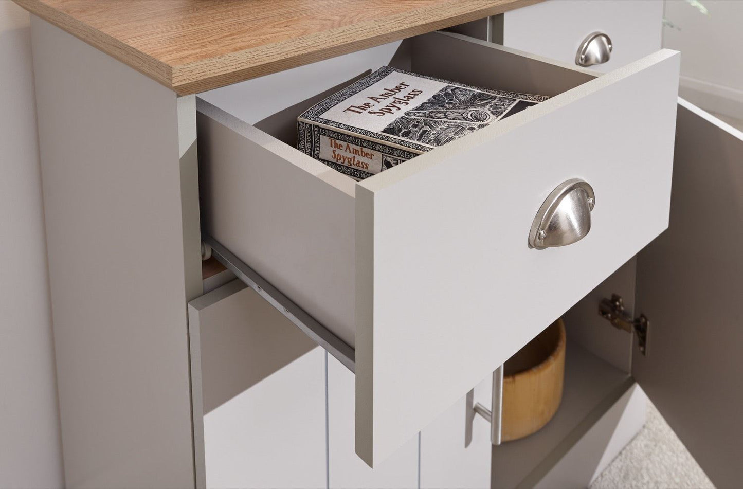 Kinsley Compact Sideboard-Grey