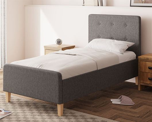 Ashbourne Single Ottoman-Dark Grey