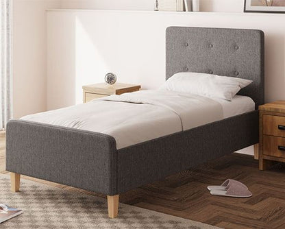 Ashbourne Single Ottoman-Dark Grey