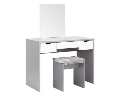 Ella Dressing Table Set- Grey & White