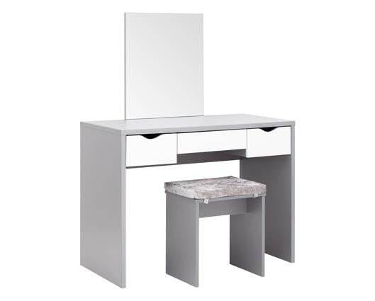 Ella Dressing Table Set- Grey & White