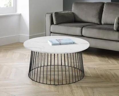 Brooke Round Coffee Table - White Marble