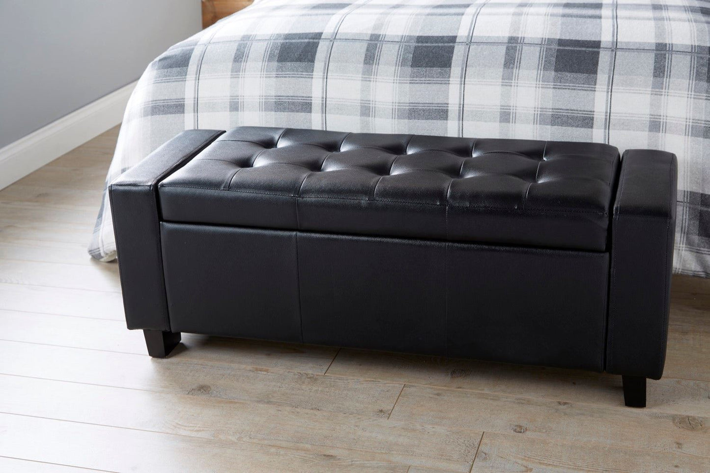 Vanessa Ottoman Bench-Black