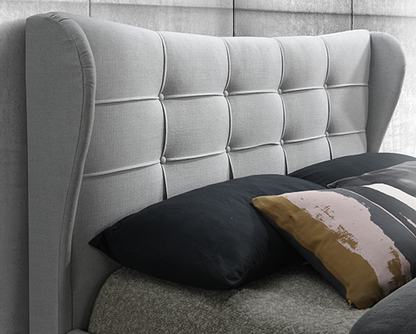 Harper King Bed - Dove Grey