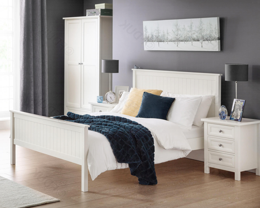 Maine Double Bed - Surf White