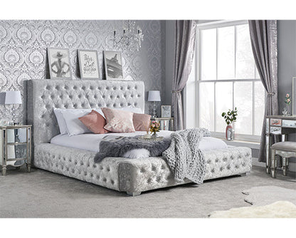 Grace King Bed - Grey