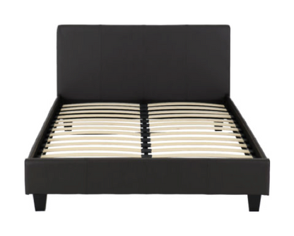 Prado Double Bed - Brown Faux Leather