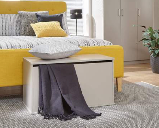 Princeton Ottoman Storage Box-Grey