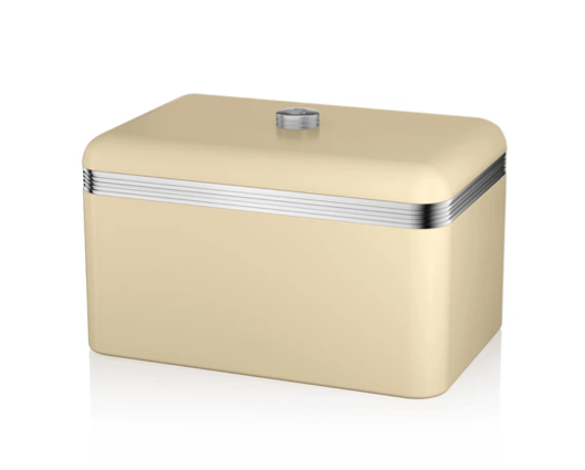 Swan Cream Retro Bread Bin