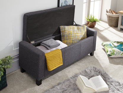 Vanessa Ottoman Bench-Charcoal