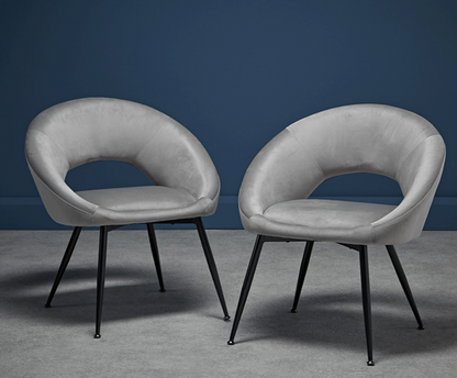 Londyn Dining Chair (Pair)- Grey