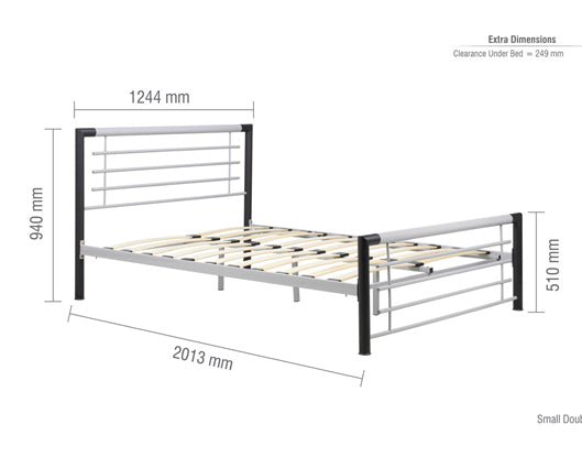 Fletcher Small Double Bed - Black