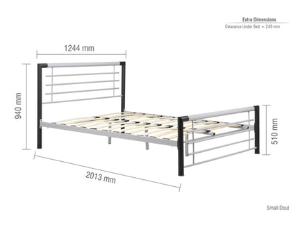 Fletcher Small Double Bed - Black