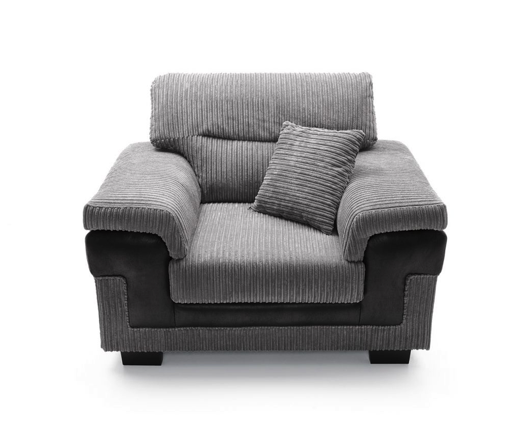 Sofia Armchair - Black & Grey