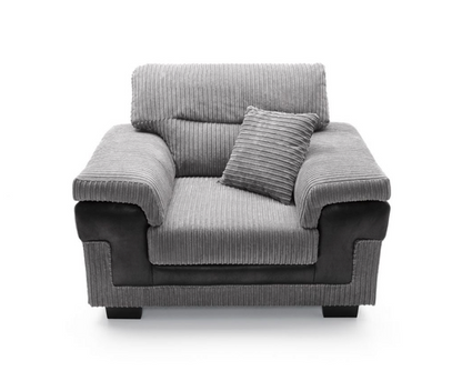 Sofia Armchair - Black & Grey