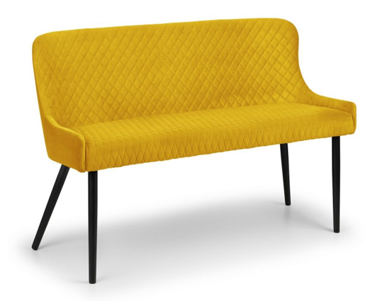 Leena High Back Bench-Mustard