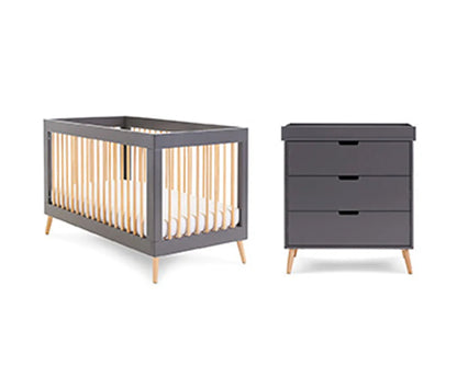 Maura 2 Piece Room Set - Slate with Natural