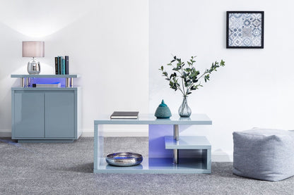 Arctic High Gloss LED Coffee Table-Grey