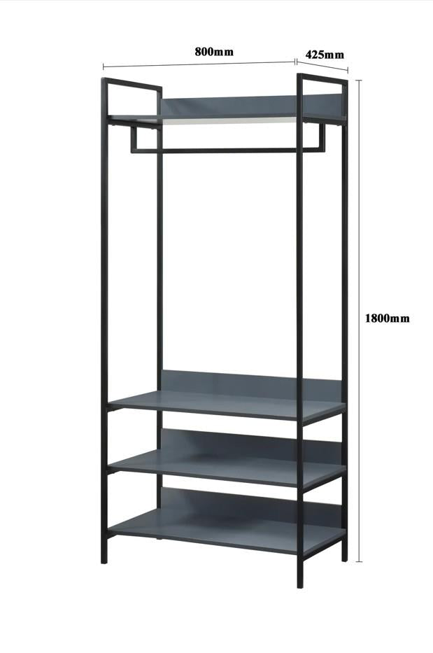 Alva Duo Bedroom Set - Dark Grey