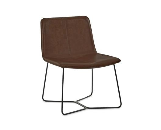 Joren PU Leather Accent Chair - Brown