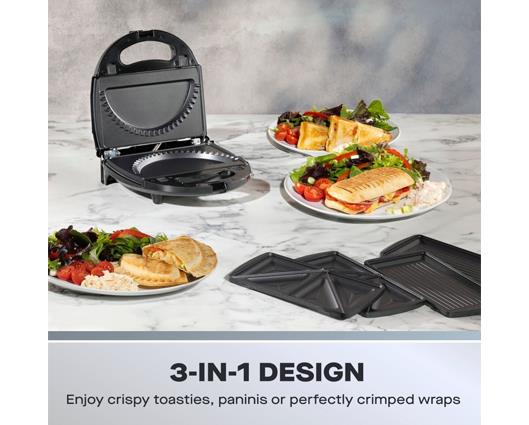 3 IN 1 sandwich/ panini/ crimp maker