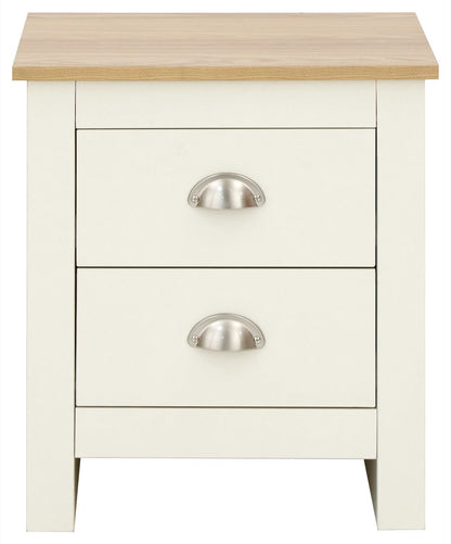 Lachlan 2 Drawer Bedside-Cream