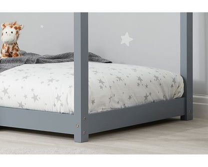 Little House Single Bed - Grey
